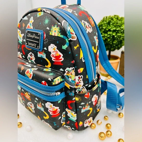 Loungefly Disney Parks Disneyland Ride all over IconMini Backpack